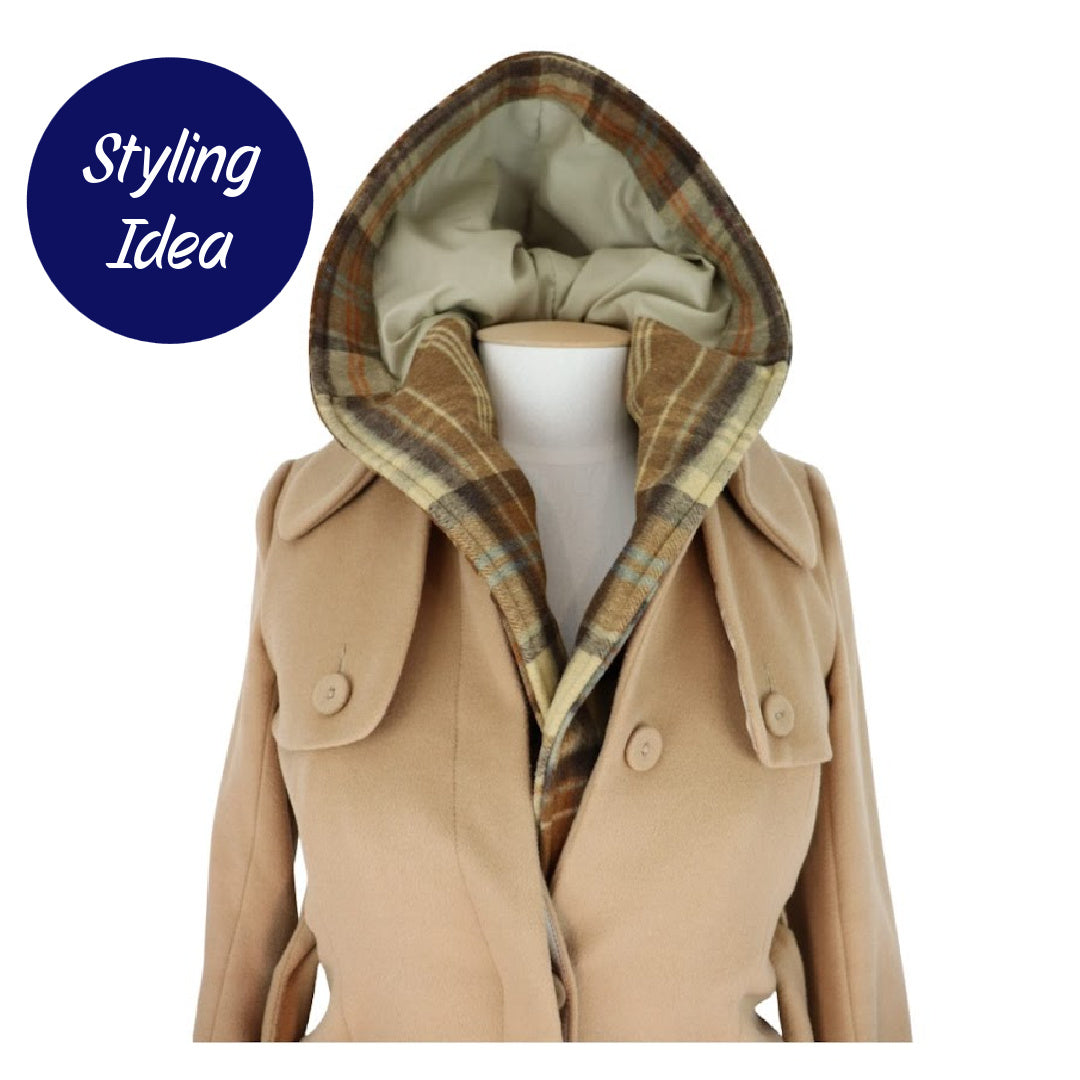 Hooded Scarf Light Grey