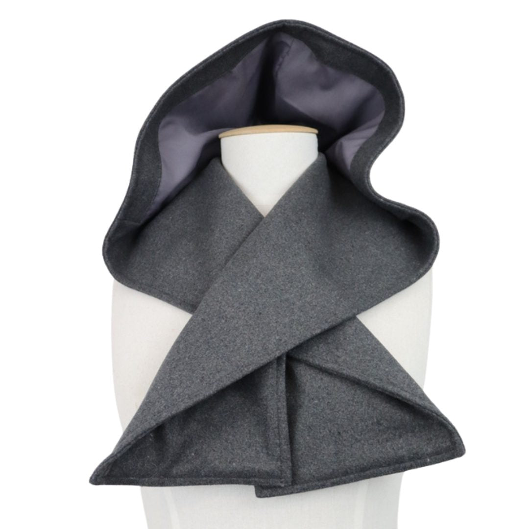 Hooded Scarf Dark Grey