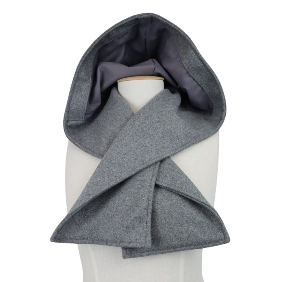 Hooded Scarf Light Grey