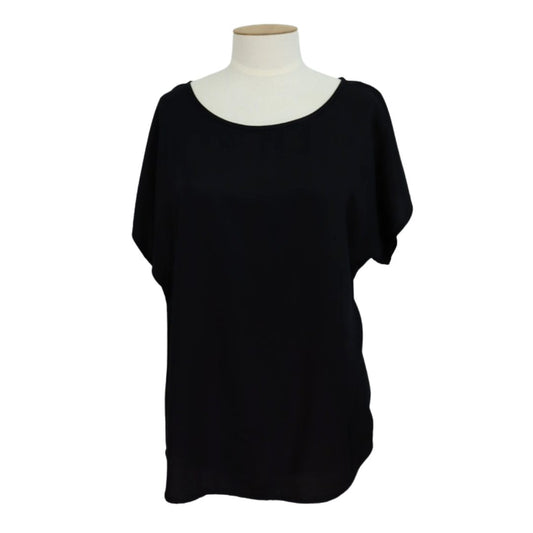 Silk Blend Round Neck Top