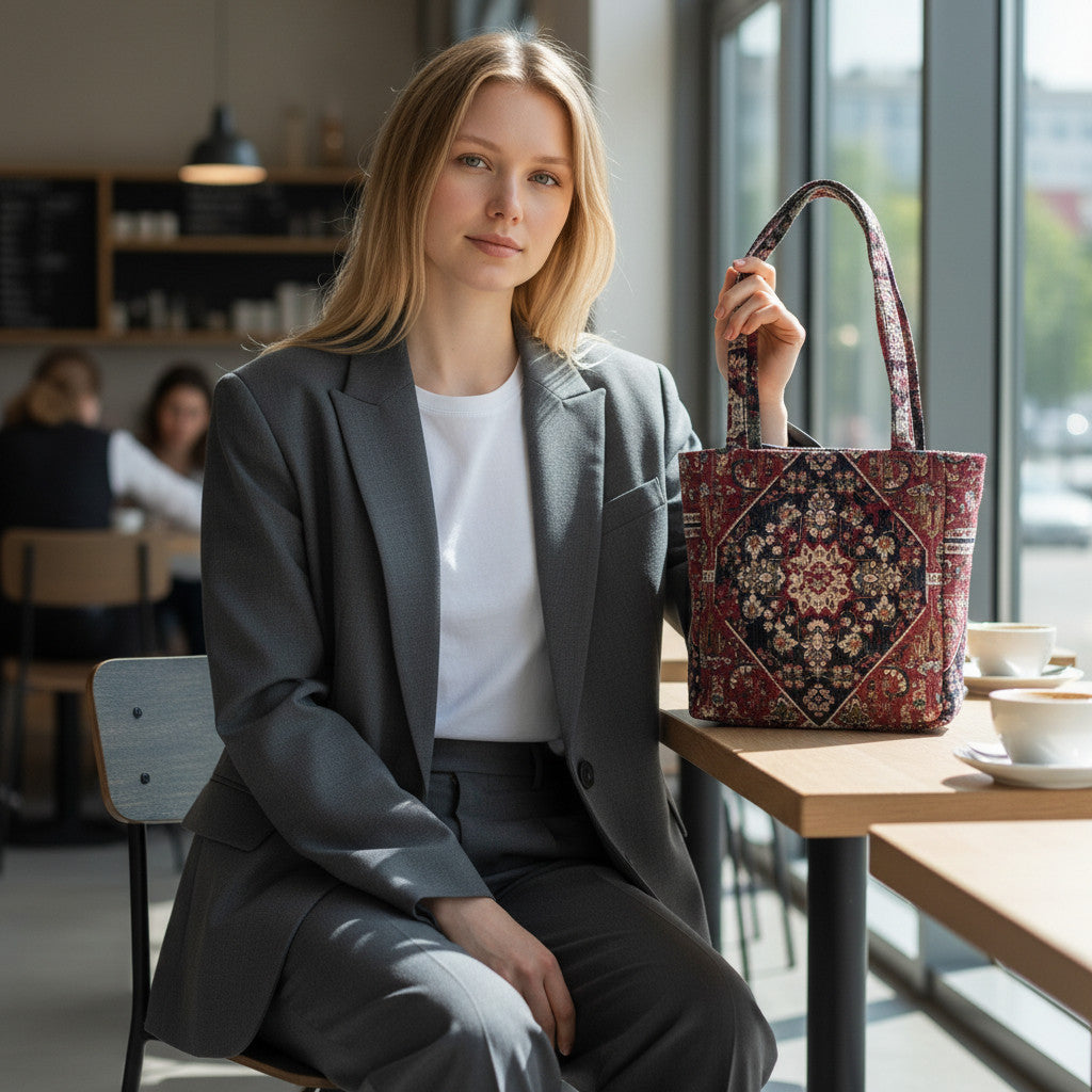 Small Tote in Plum