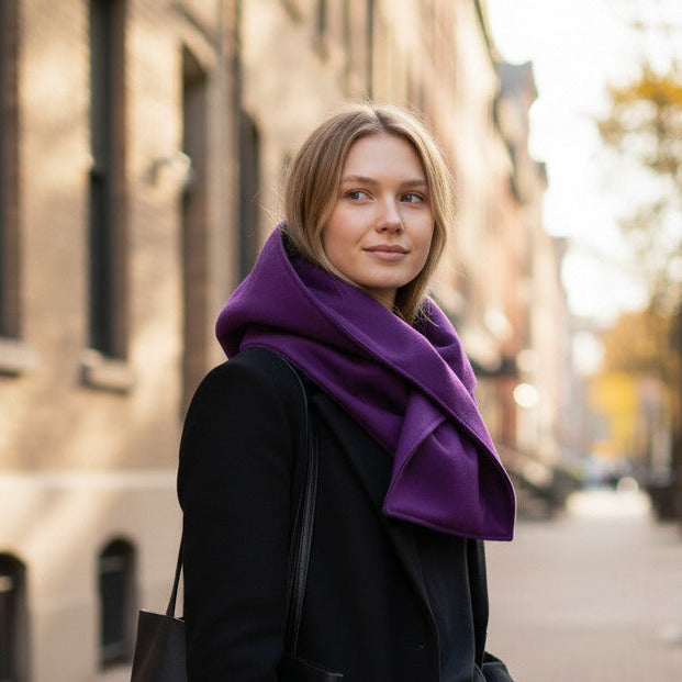 Hooded Scarf Purple